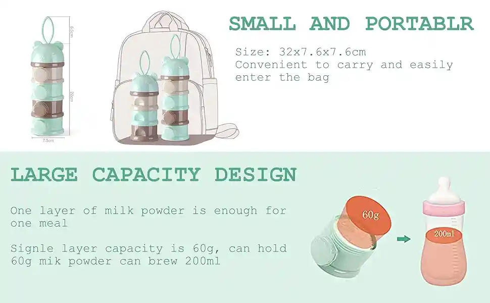 Dispensador Porta Leche Formula Cereal Bebe Contenedor