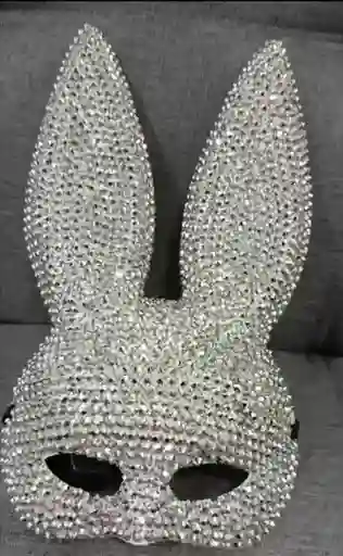 Máscara De Conejo Con Cristales Hallowen Mascara