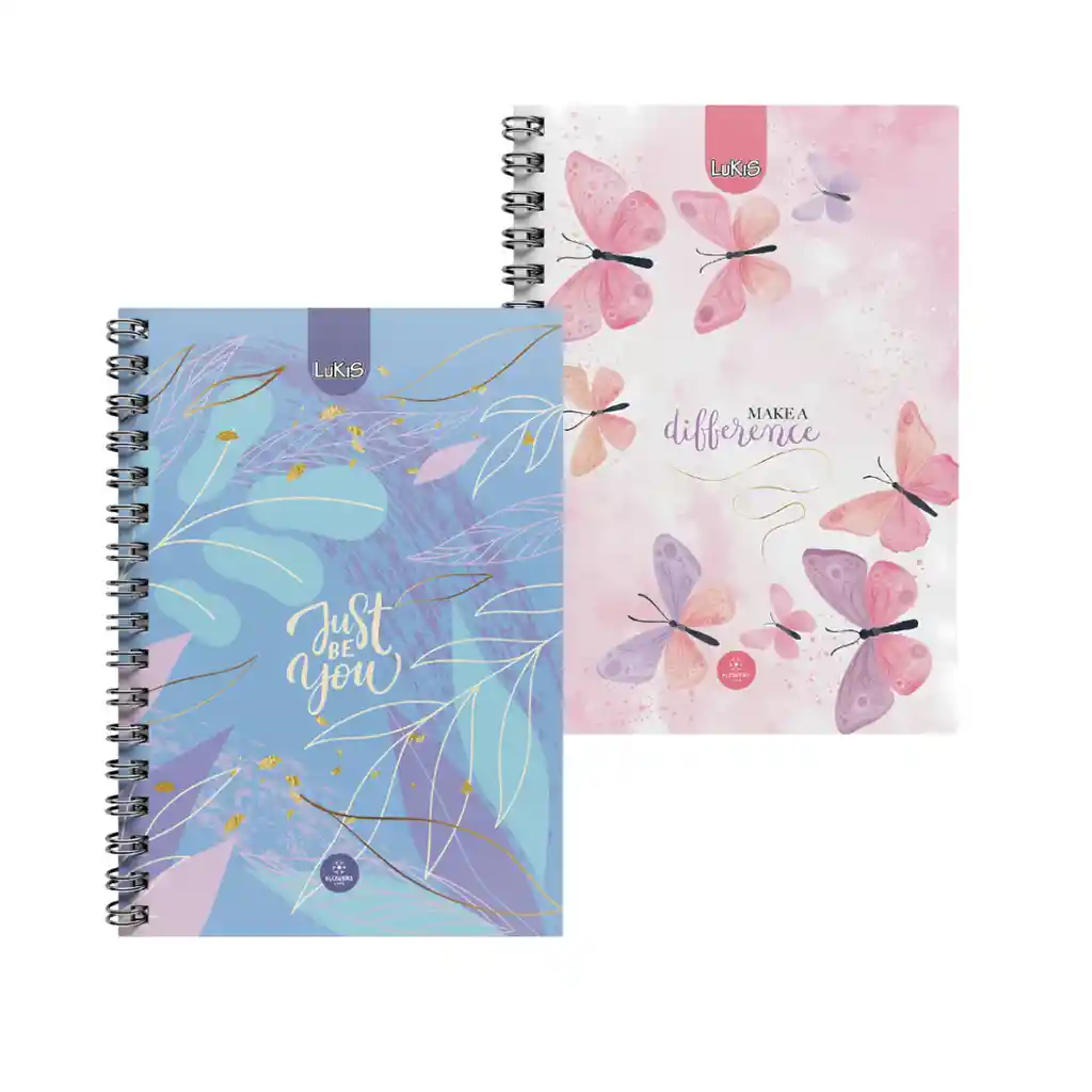 Cuaderno Lukis Argollado Grande 5 Materias Flores
