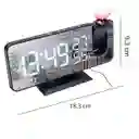 Reloj Despertador Digital Con Proyector De 180° Pantalla Led