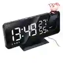Reloj Despertador Digital Con Proyector De 180° Pantalla Led