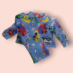 Pijama Termica Azul Carros Talla 4