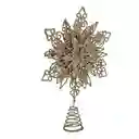 Punta De Arbol Santini 34cm Dorado Plastico