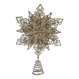 Punta De Arbol Santini 34cm Dorado Plastico