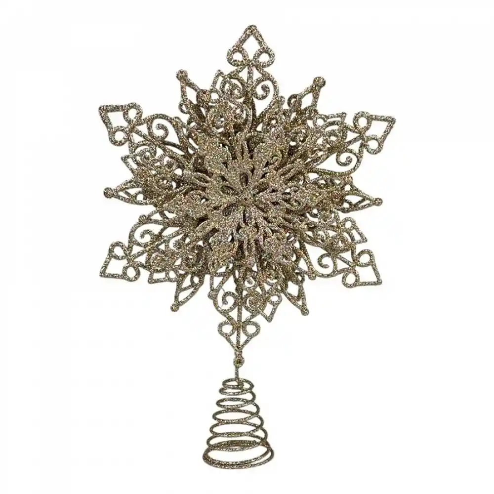 Punta De Arbol Santini 34cm Dorado Plastico