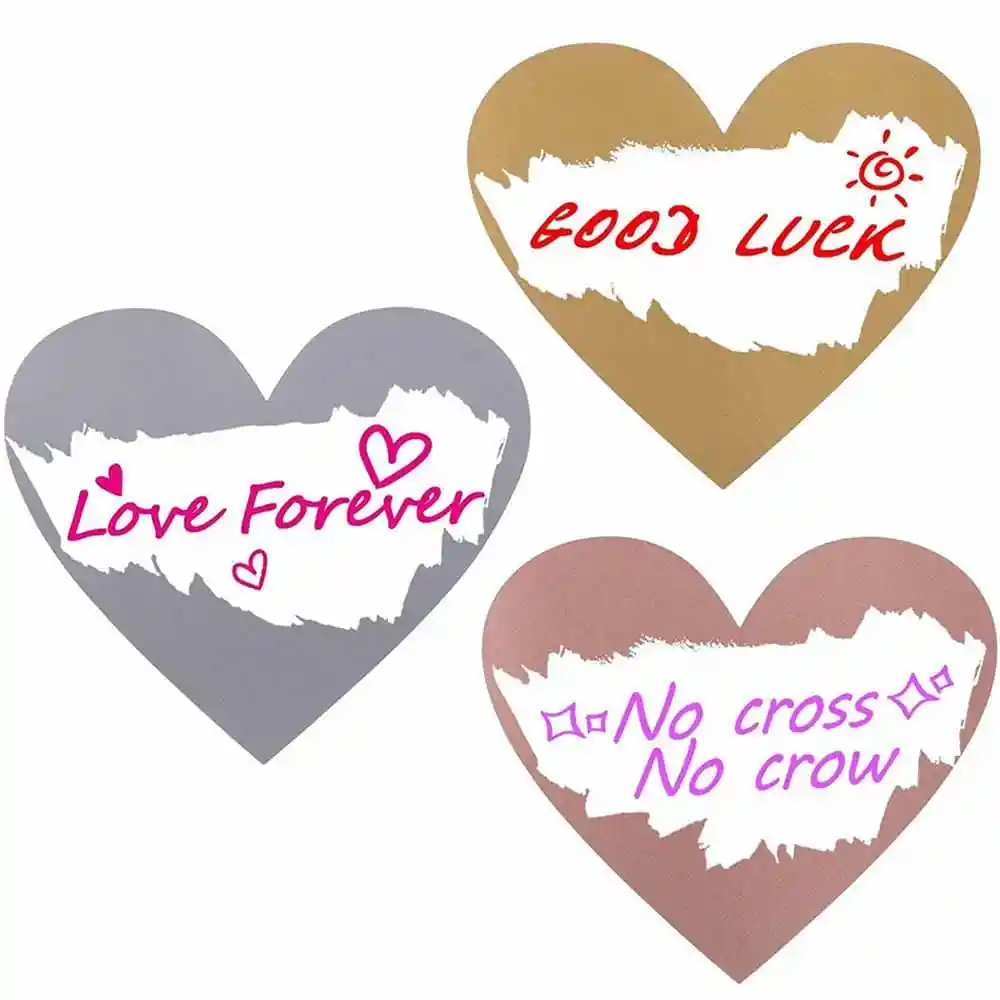 Rotulo Sticker Dorado Autoadhesivo Corazon Raspar 2.5 Cm X 300 Pcs