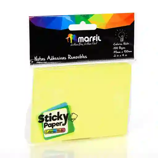 🟨 Notas Adhesivas Marfil Sticky Paper – 100 Hojas 75x75 Mm ✏️