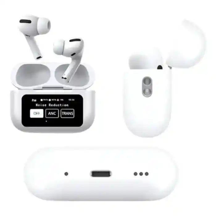 Airpods Pro 2 Con Pantalla Tatil Audifonos + Reloj Inteligente Smart Watch Mini 3 X10 Color Negro