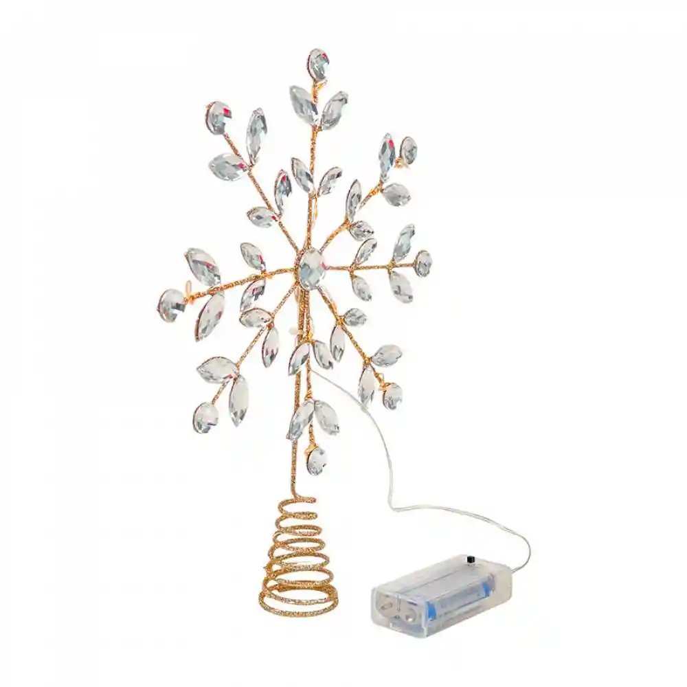 Punta De Arbol Santini Con Luz 27cm Rose Gold Hierro