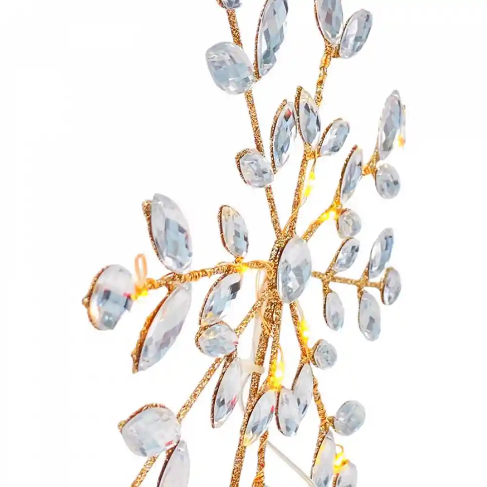 Punta De Arbol Santini Con Luz 27cm Rose Gold Hierro