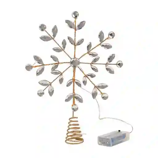 Punta De Arbol Santini Con Luz 27cm Rose Gold Hierro