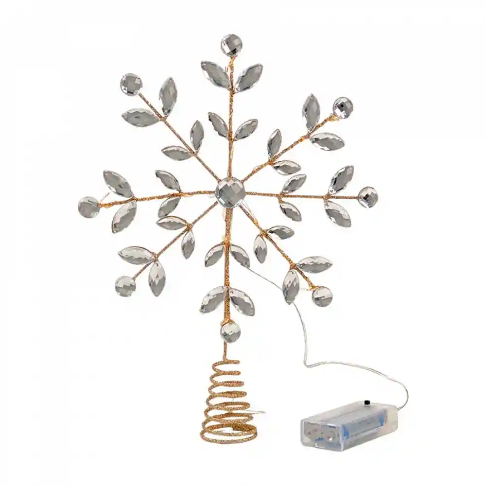 Punta De Arbol Santini Con Luz 27cm Rose Gold Hierro