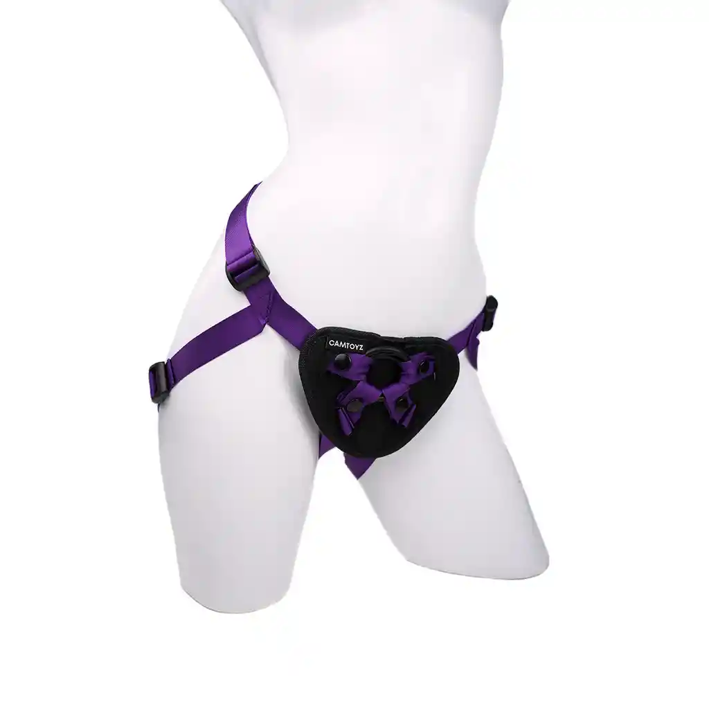 Arnes Con Consolador 15cms Strap-on Tanos Camtoyz Morado