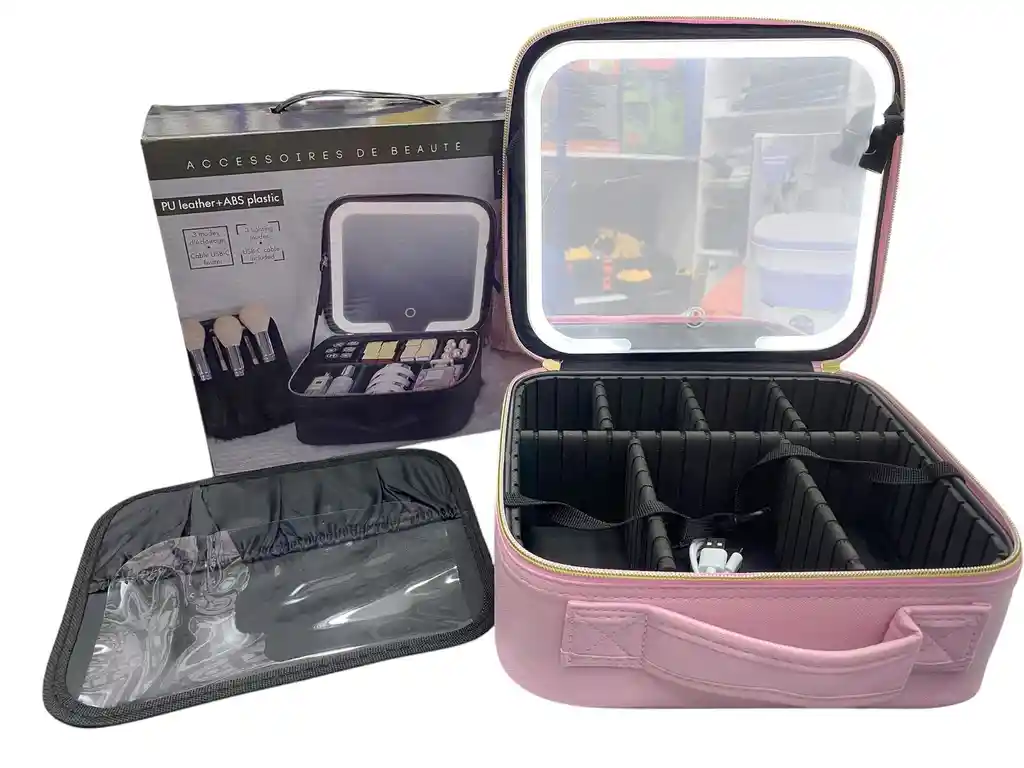 Cosmetiquera Con Espejo Led