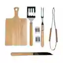 Kit Para Asados Parrillada Bbq 7 Piezas Con Estuche
