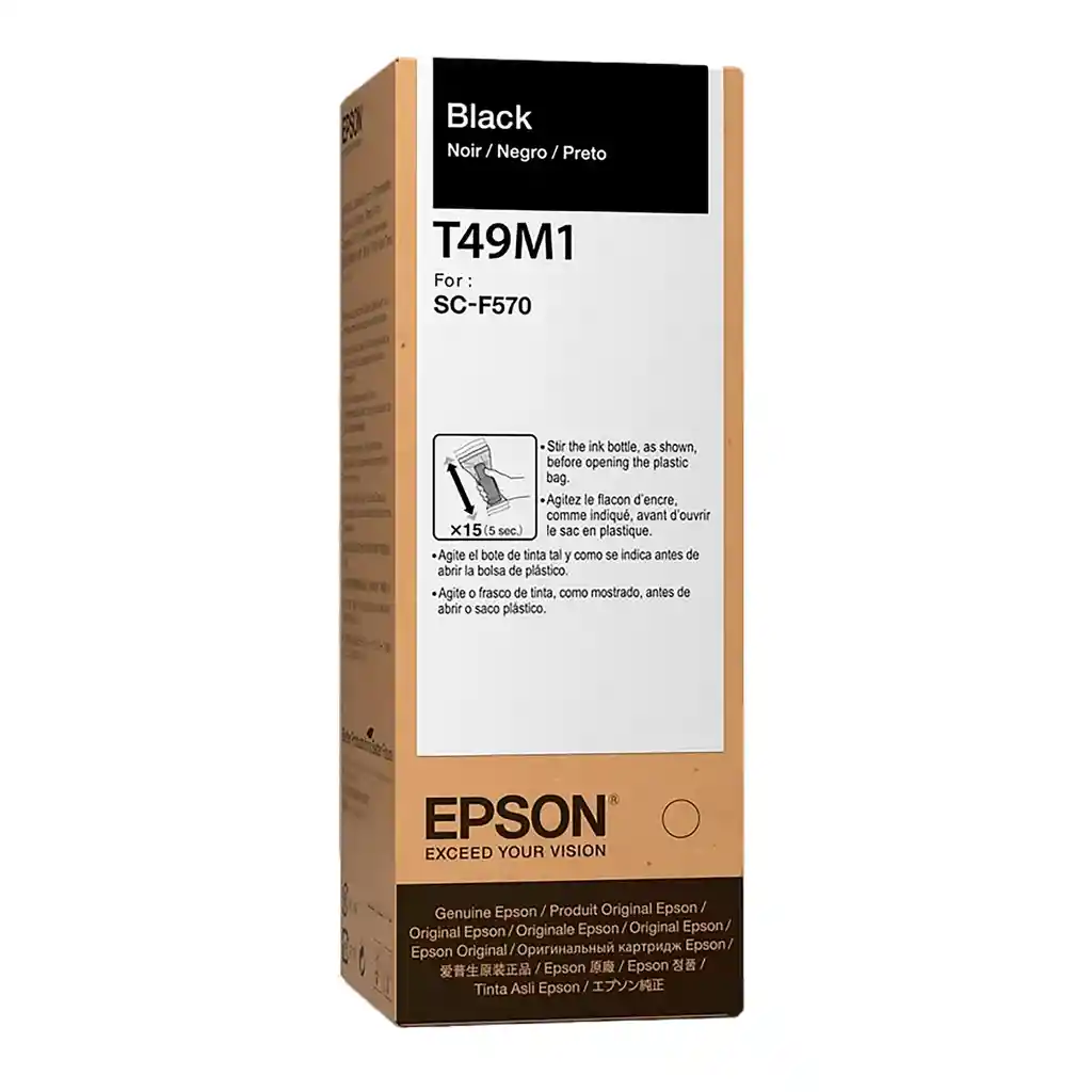Tinta Epson T49m1 Negra Gran Formato Para Impresoras Workforce Wf-c5210 Wf-c5290 Wf-c5710 Wf-c5790