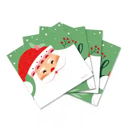 Servilleta Pequeña Santa Feliz Navidad X 16 Unidades Sempertex