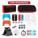 Estuche Funda 32 Accesorios Para Switch Oled Viajero Negro