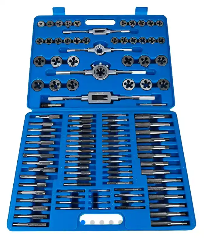 Kit Machuelos Y Tarrajas En Juego De 110 Piezas Azul