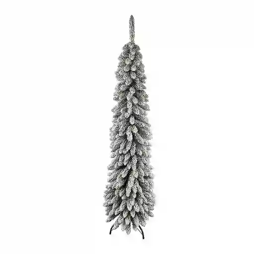 Árbol De Navidad Delgado Nevado 1.80mt Expressions