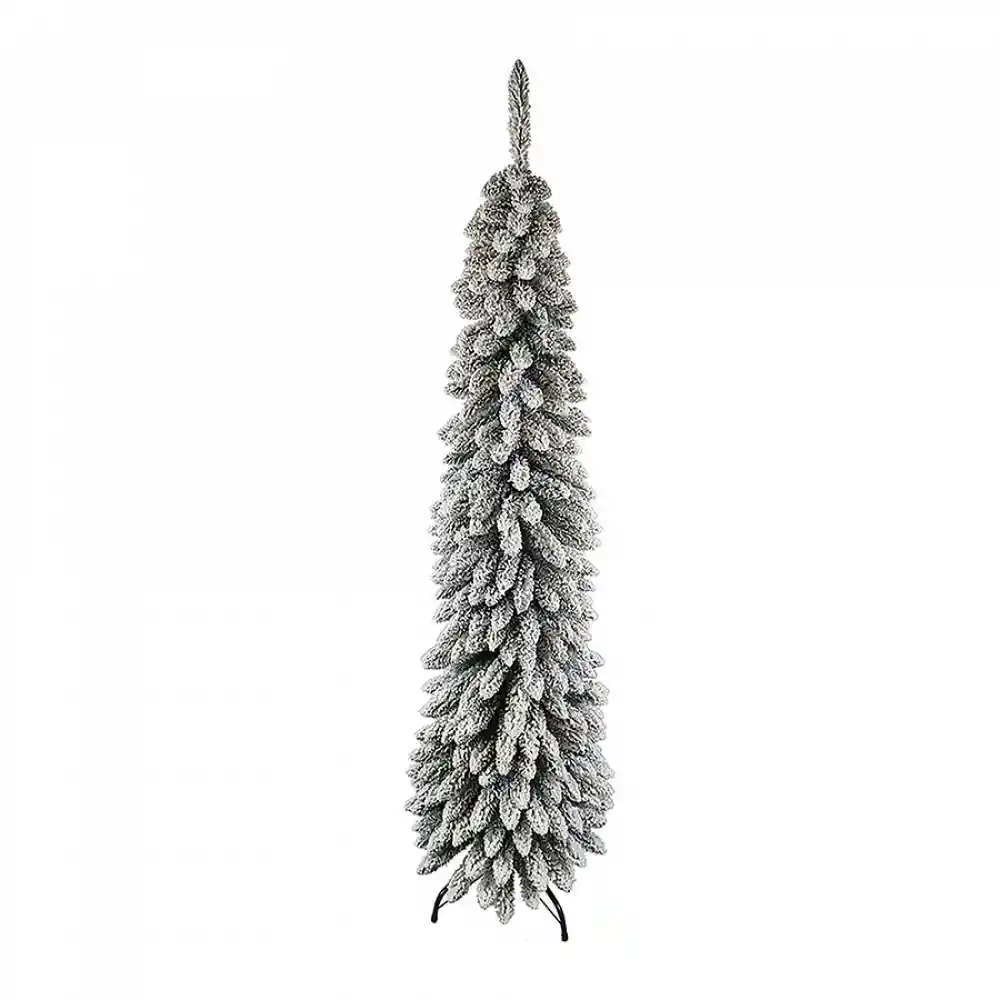 Árbol De Navidad Delgado Nevado 1.80mt Expressions