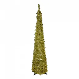 Árbol De Navidad Delgado Plegable 1.80mt Expressions Dorado