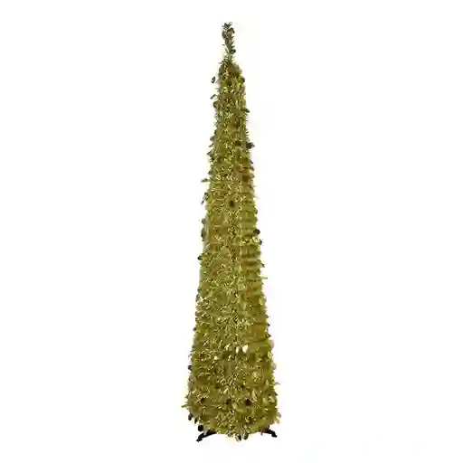 Árbol De Navidad Delgado Plegable 1.80mt Expressions Dorado