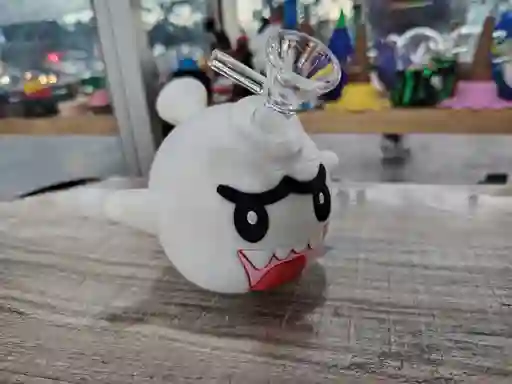Pipa De Agua Y Bong De Silicón Edición Boo Mario Bros - ¡fantasmal Y Tímido!