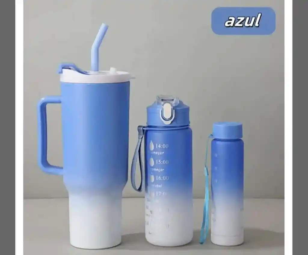 Termo Motivacional X3 Color Azul