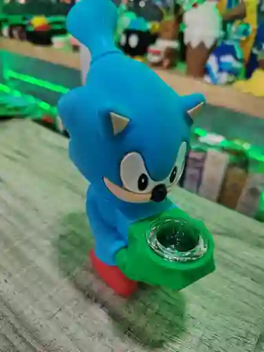 Pipa De Agua Y Bong De Silicón Edición Sonic - ¡velocidad Supersónica Azul!