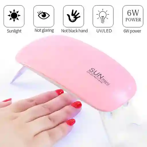 Lámpara Led Uv De Uñas De 6 W, Portátil, Mini Máquina De Fototerapia Usb, Luz De Ratón Para Gel Y Esmalte Regular