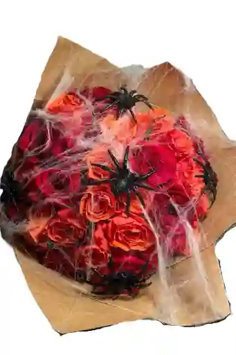 Rosas Rojas Y Rosas Naranjas Hechizo Eterno