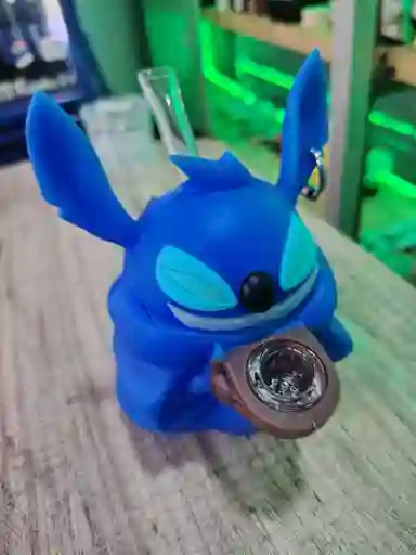 Pipa De Agua Y Bong De Silicón Edición Stitch - Ohana Significa Familia