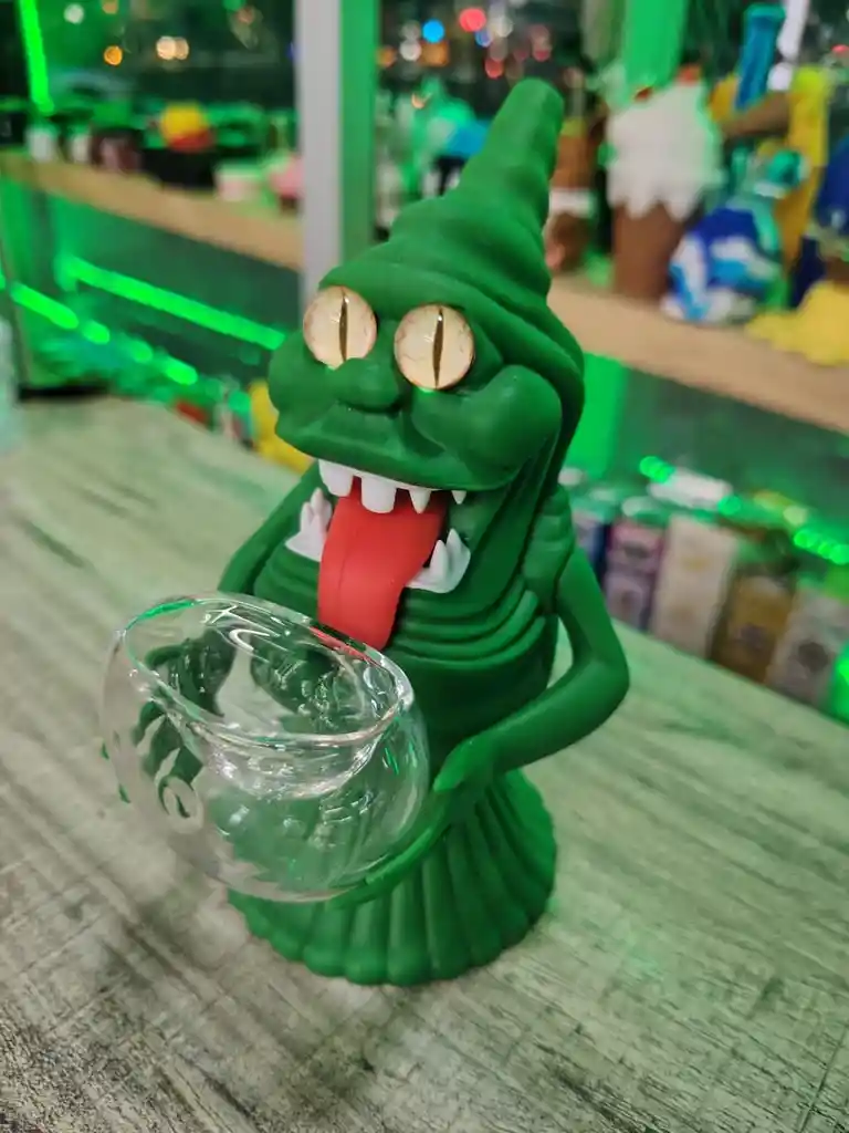 Pipa De Agua Y Bong De Silicón Edición Slimer Cazafantasmas - ¡quien Vas A Llamar!