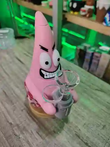 Pipa De Agua Y Bong De Silicón Edición Patricio Estrella Loco - ¡diversión Bajo La Roca!