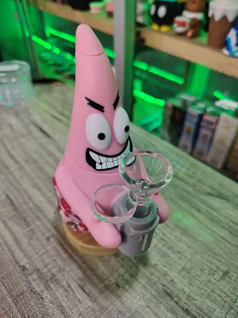 Pipa De Agua Y Bong De Silicón Edición Patricio Estrella Loco - ¡diversión Bajo La Roca!