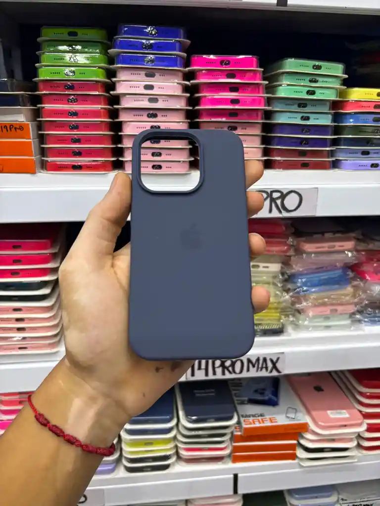 Iphone 14 Pro Max | Color Azul Humo | Silicone Case | Rigido | Carcasa Protectora | Antihumedad