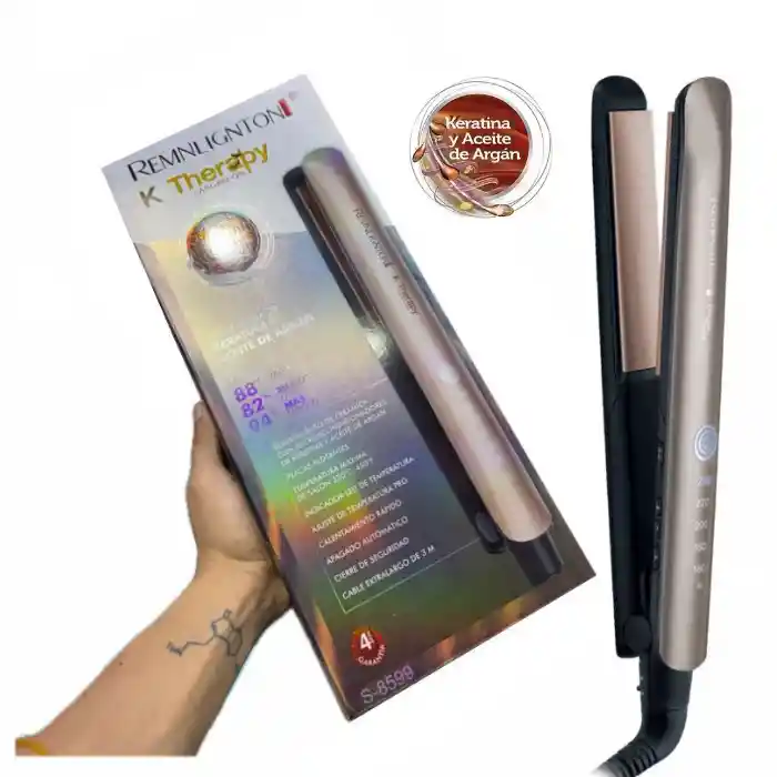 Plancha De Cabello Profesional K Therapy Con Keratina Y Aceite De Argan 450°c
