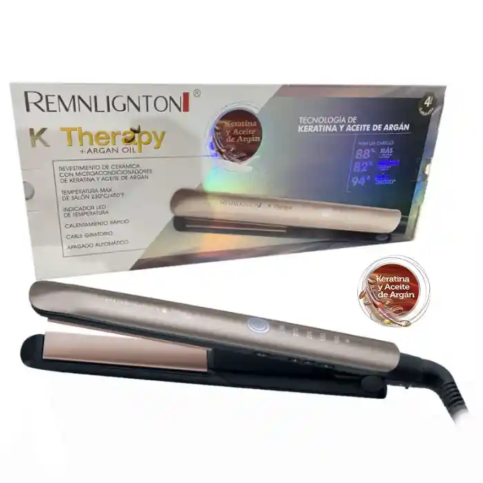 Plancha De Cabello Profesional K Therapy Con Keratina Y Aceite De Argan 450°c