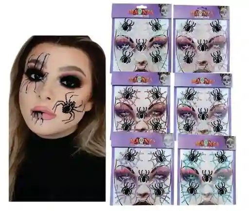 Halloween Maquillaje De Catrina Perlas Adhesivas Faciales