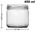 Frasco Vidrio 450 Ml Con Tapa Dorada