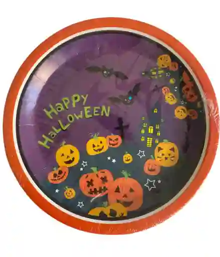 Platos Carton Halloween X 8 Unds