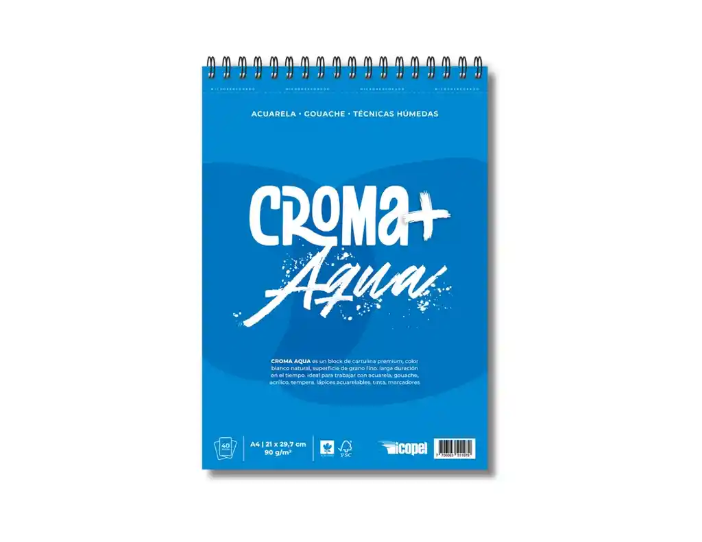 Bitácora Croma+ Aqua 250 Gr A4 X 30 Hojas Icopel