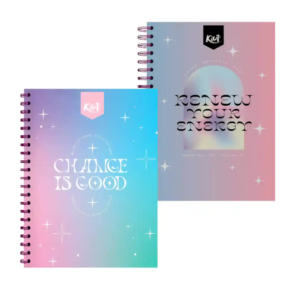 Cuaderno Kiut Argollado Pasta Dura Pequeño Cuadriculado.