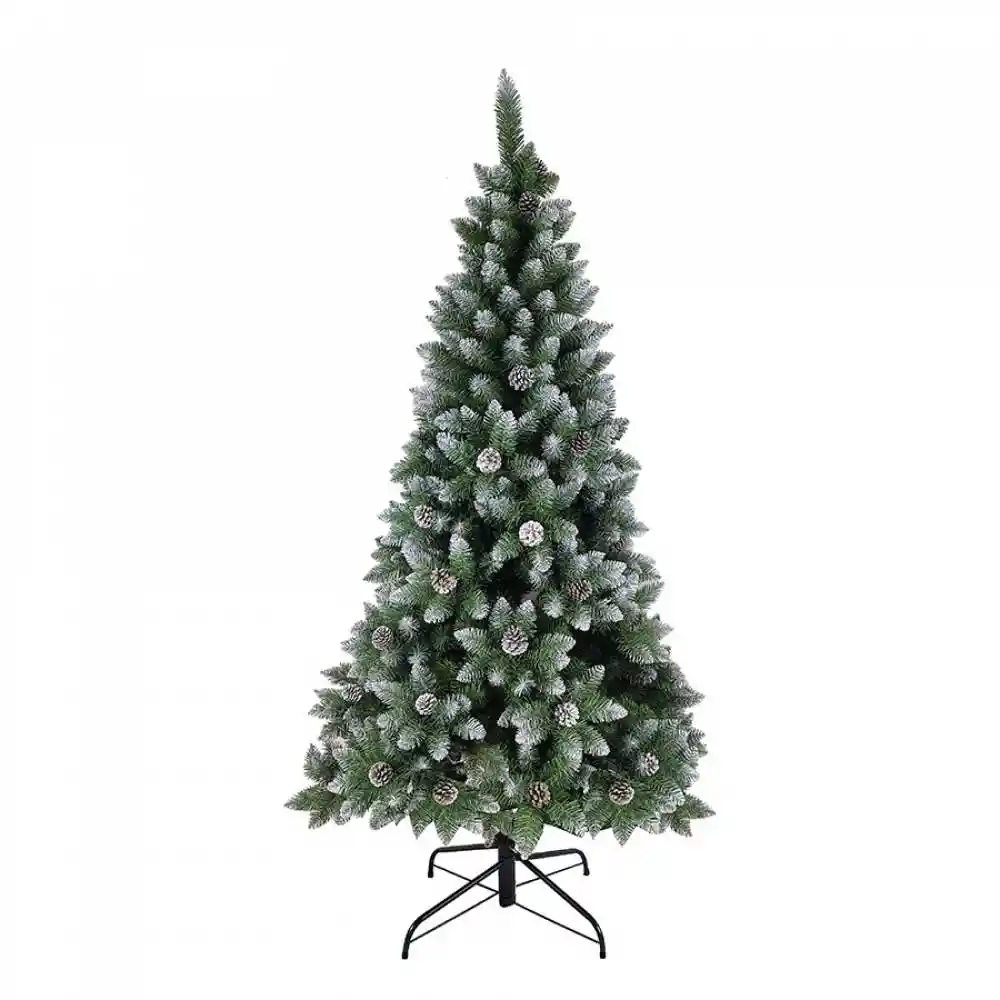 Árbol De Navidad Nevado Con Piñas 1.80mt Expressions