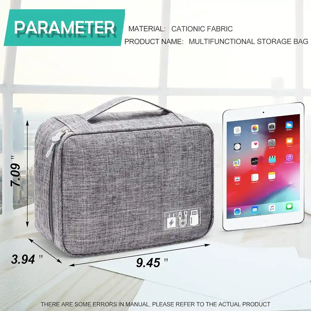 Estuche Organizador Cables Usb Cargador Disco Duro Tablet