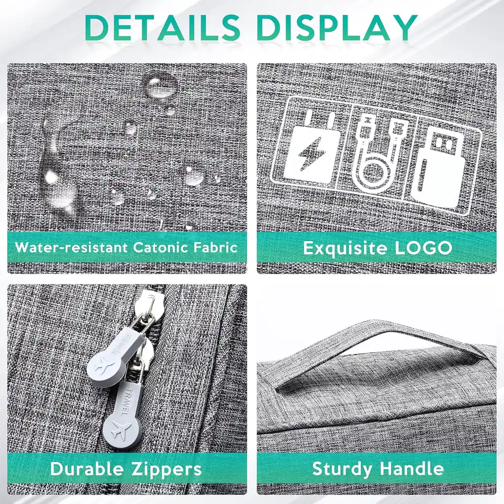 Estuche Organizador Cables Usb Cargador Disco Duro Tablet