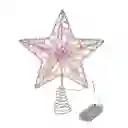 Punta De Arbol Santini Con Luz 27cm Rose Gold Hierro