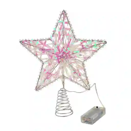 Punta De Arbol Santini Con Luz 27cm Rose Gold Hierro