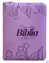 Biblia Reina Valera 1960 Mediana Rvr Letra Grande Pjr Color Lila Con Ayudas Digitales